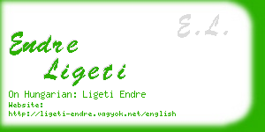 endre ligeti business card